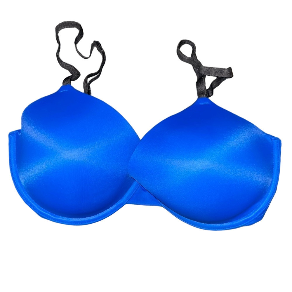 Victoria’s Secret Pink Wear Everywhere Demi 36DD royal blue & black no padding